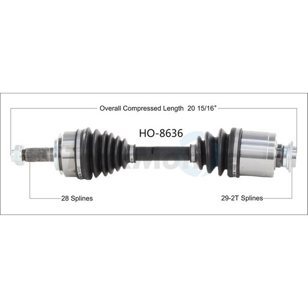 Surtrack Axle New Cv Axle Shaft, HO-8636 HO-8636 - main